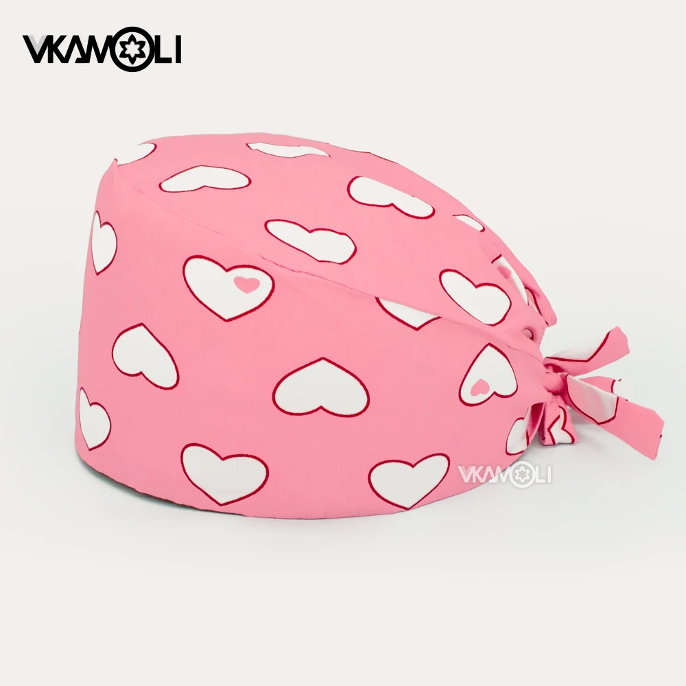 Medical Lab Day - Valentine's Day Printed scrubs caps cap