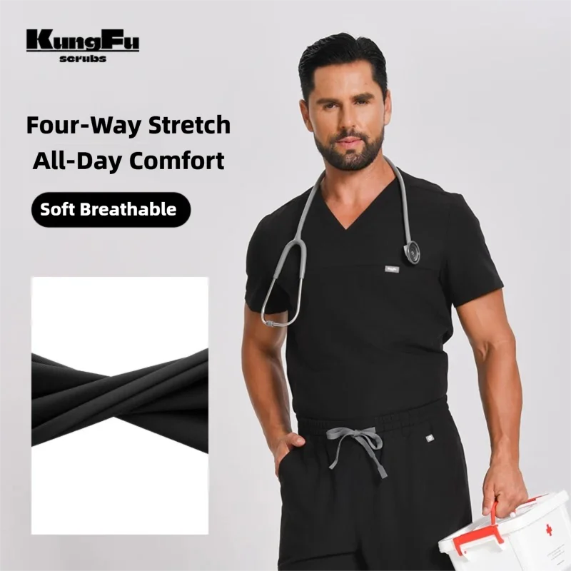 KUNGFU SCRUBS Men Surgical Uni - огляд і ціна Medical Lab Uniform