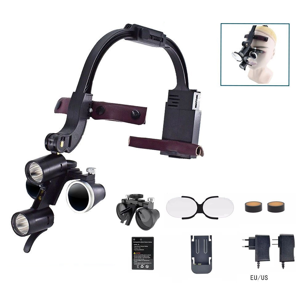 Dental Loupe Magnifier 2.5x 3. - огляд і ціна Led Medical Headlight