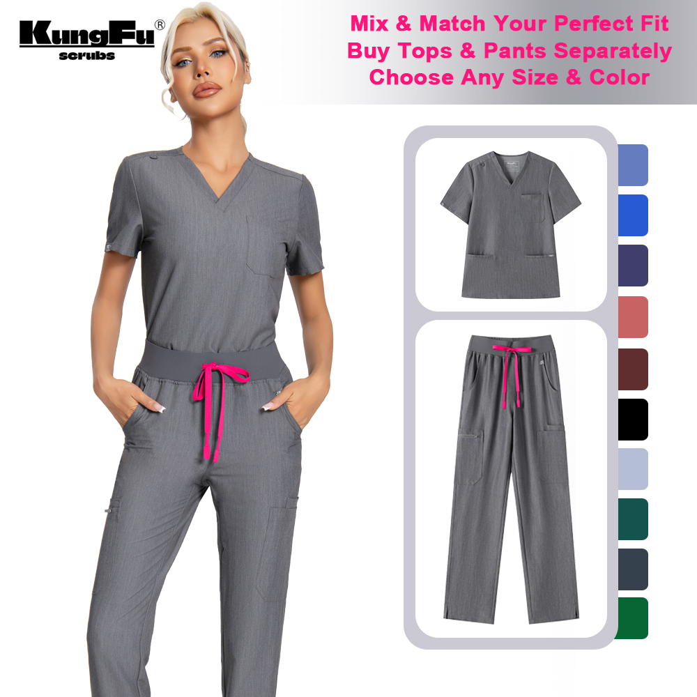 KUNGFU SCRUBS Women Nurse Scru - огляд і ціна Medical Lab Uniform