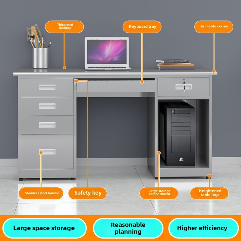 Stainless steel computer desk, - огляд і ціна Medical Lab Furniture