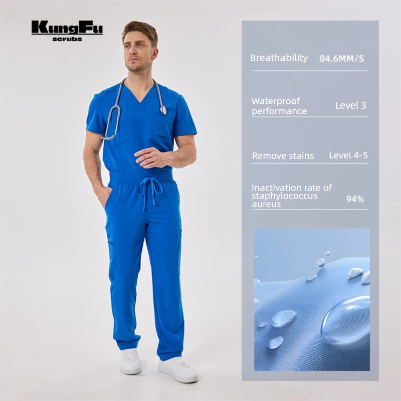 KUNGFU SCRUBS Mens Uniforms Me - огляд і ціна Medical Lab Uniform